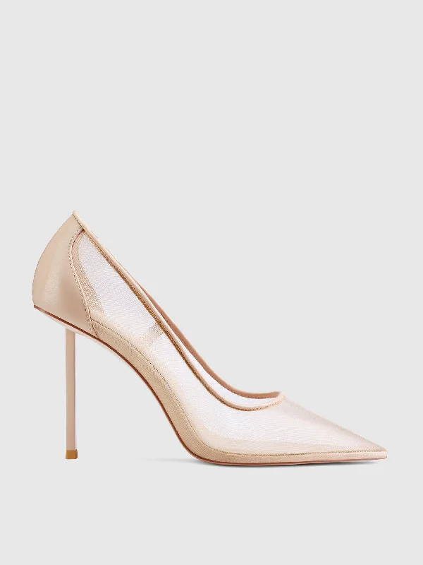 Women's peach stiletto heel pumps for a soft and feminine appealCollette Pump - Nude