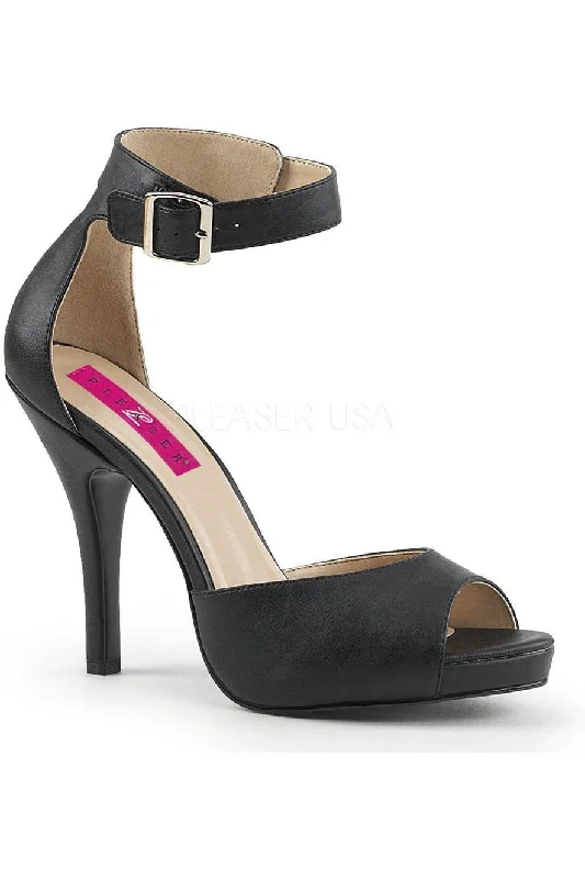 Women's Chunky Heeled Sandals with Studded Detail in Black for a Punk - Inspired and Edgy StyleEVE-02 Sandal | Black Faux Leather Women's Chunky Heeled Sandals with Studded Detail in Black for a Punk - Inspired and Edgy StyleEVE-02 Sandal | Black Faux Leather