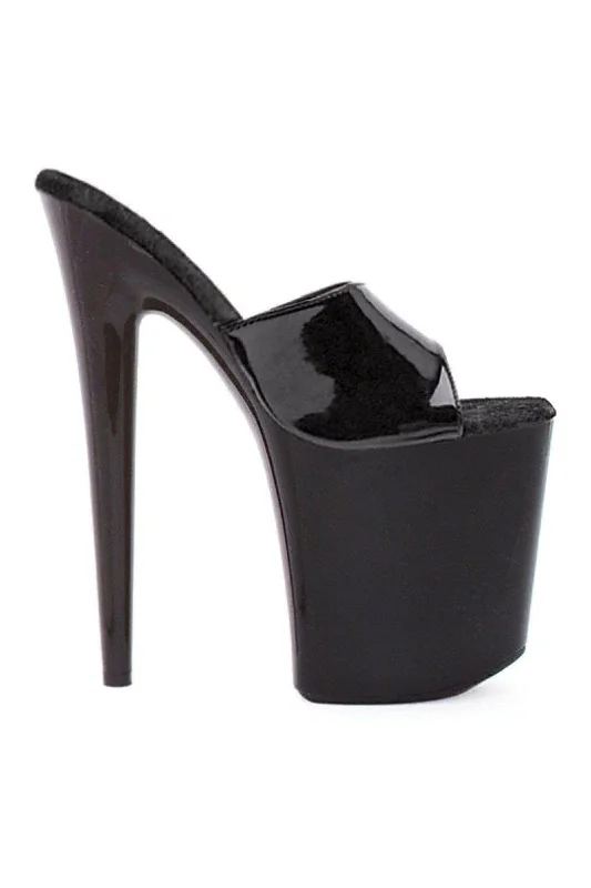 Women's Animal Print Heeled Sandals with High Heel and Open Back in Leopard for a Bold and Fashion - Forward Statement850-VANITY Stripper Slide | Black Patent Women's Animal Print Heeled Sandals with High Heel and Open Back in Leopard for a Bold and Fashion - Forward Statement850-VANITY Stripper Slide | Black Patent