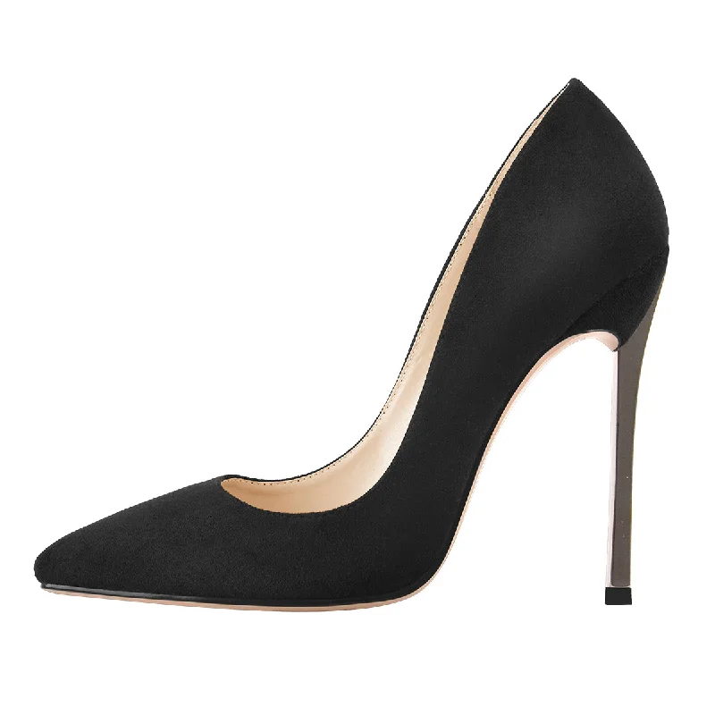 Women's teal stiletto heel pumps for a unique and modern lookBlack Suede Metal Heels Pointed Toe High Heel Pumps Women's teal stiletto heel pumps for a unique and modern lookBlack Suede Metal Heels Pointed Toe High Heel Pumps