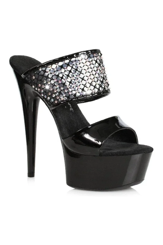 Women's Animal Print Heeled Sandals with High Heel and Open Back in Leopard for a Bold and Fashion - Forward Statement609-AILEEN Stripper Slide | Black Patent Women's Animal Print Heeled Sandals with High Heel and Open Back in Leopard for a Bold and Fashion - Forward Statement609-AILEEN Stripper Slide | Black Patent