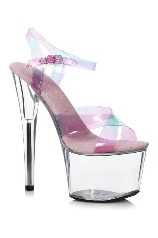 Plus Size Women's Rhinestone - Embellished Heeled Sandals in Silver for a Glamorous Party Outfit709-YUKI Stripper Sandal | Multi Vinyl Plus Size Women's Rhinestone - Embellished Heeled Sandals in Silver for a Glamorous Party Outfit709-YUKI Stripper Sandal | Multi Vinyl