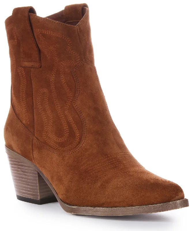 women's ankle boots for fashion-forwardJustinreess England Nova Suede In Tan Suede For Women women's ankle boots for fashion-forwardJustinreess England Nova Suede In Tan Suede For Women