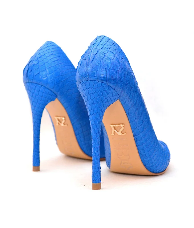 Women's red - carpet stiletto heel pumps for a glamorous eventNoa Blue Python