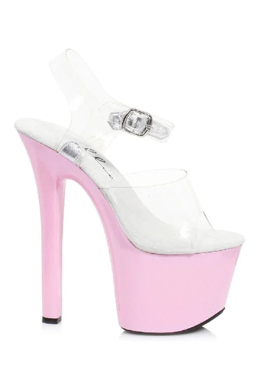 Women's Animal Print Heeled Sandals with High Heel and Open Back in Leopard for a Bold and Fashion - Forward Statement711-FLIRT Stripper Sandal | Clear Patent Women's Animal Print Heeled Sandals with High Heel and Open Back in Leopard for a Bold and Fashion - Forward Statement711-FLIRT Stripper Sandal | Clear Patent