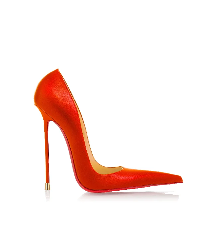 Women's cork - sole stiletto heel pumps for a natural touchManx 125 Red Nappa