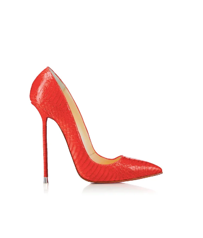 Women's royal blue stiletto heel pumps for a formal eventAkhira 120  Red Python