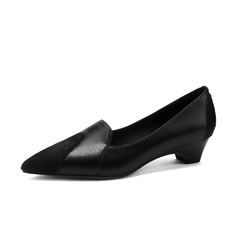 Women's prom stiletto heel pumps in a shimmery fabricTinaCus Women's Genuine Leather Horsehair Handmade Pointed Toe Low Heel Shoes