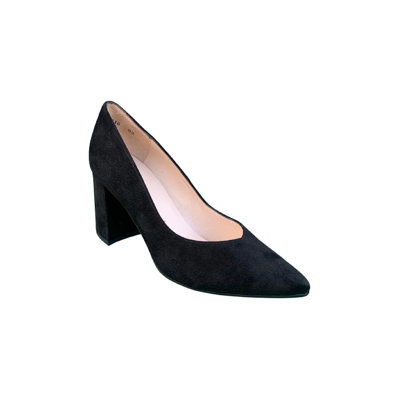 Women's stretchy stiletto heel pumps for easy on and offLynsa Black