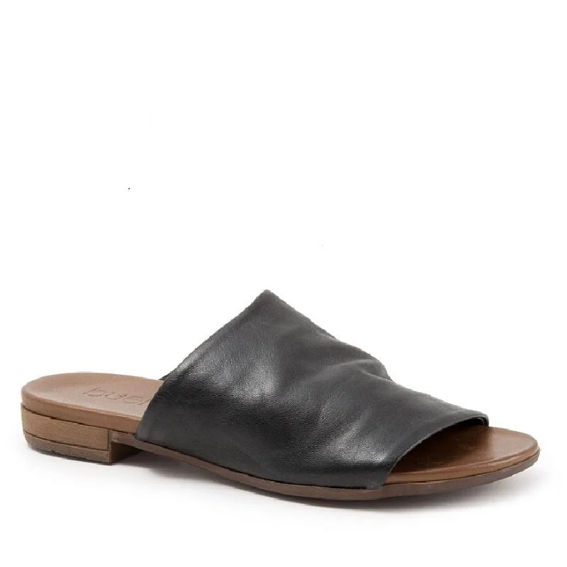 Women's Leather - Strapped Sandals with a Braided Detail in Brown for a Rustic AppealBueno Turner - Black Women's Leather - Strapped Sandals with a Braided Detail in Brown for a Rustic AppealBueno Turner - Black