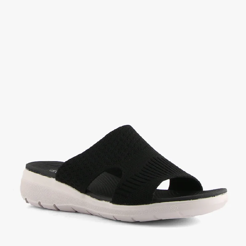 Lightweight Women's Mesh - Paneled Sandals in Yellow for BreathabilityFELECE BLACK