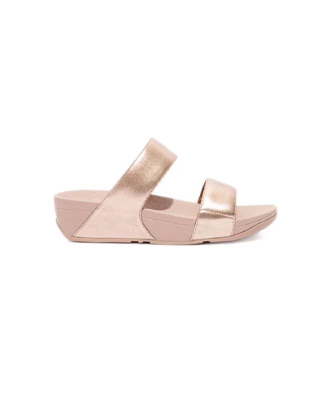 Plus Size Women's Wide - Width Platform Sandals in Black for Added Comfort and HeightFitFlop Lulu Leather Rose Gold Slides Plus Size Women's Wide - Width Platform Sandals in Black for Added Comfort and HeightFitFlop Lulu Leather Rose Gold Slides