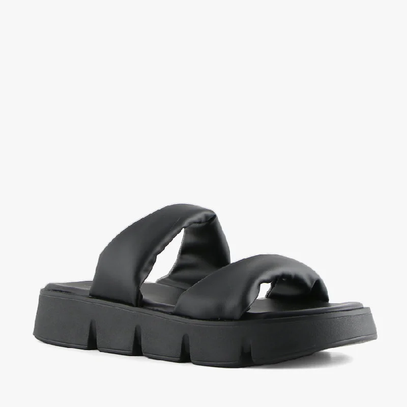 Shock - Absorbing Women's Sandals with a Soft Insole in Black for Active LifestylesMAXIE BLACK Shock - Absorbing Women's Sandals with a Soft Insole in Black for Active LifestylesMAXIE BLACK