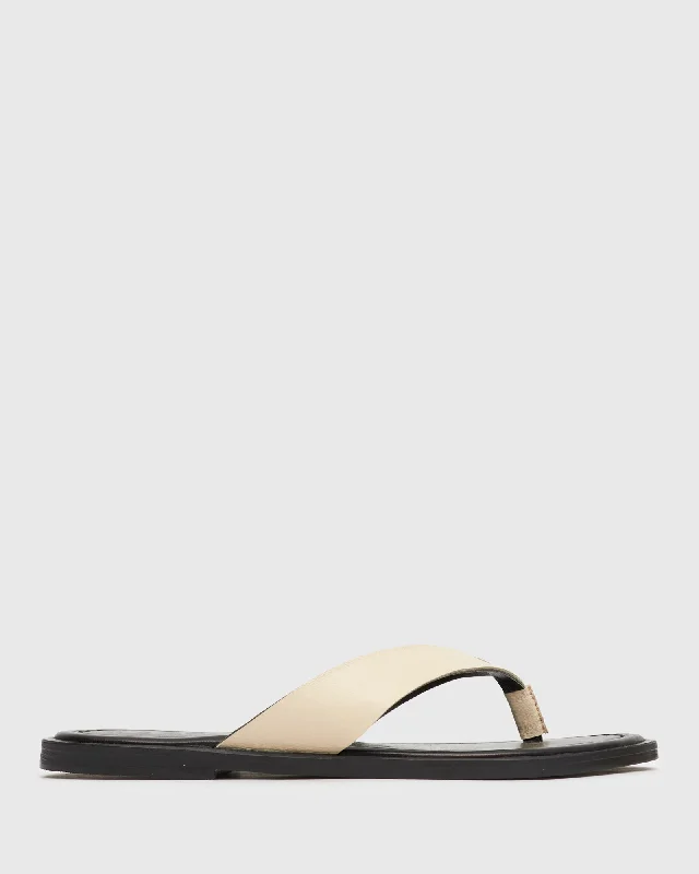 Plus Size Women's Wide - Width Platform Sandals in Black for Added Comfort and HeightNOOSA Leather Thong Sandals