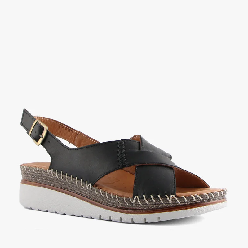 Anti - Slip Women's Sandals with a Grooved Sole in Green for Outdoor AdventuresPARRY BLACK