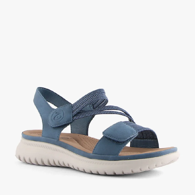 Plus Size Women's Wide - Width Platform Sandals in Black for Added Comfort and HeightSANNAH BLUE Plus Size Women's Wide - Width Platform Sandals in Black for Added Comfort and HeightSANNAH BLUE