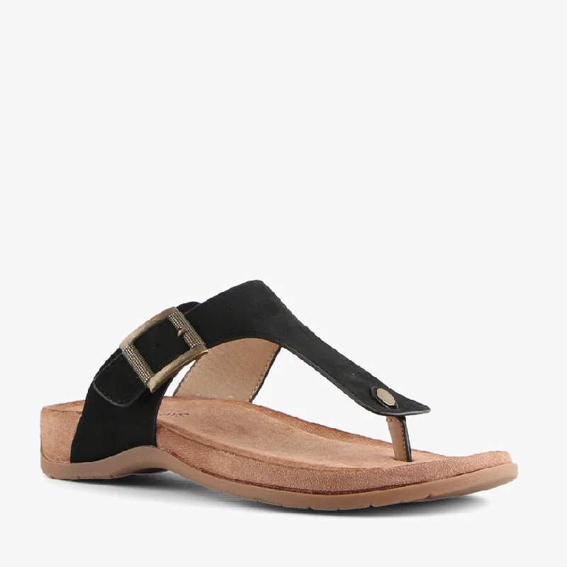 Adjustable Strap Women's Sandals with a Padded Heel in Pink for a Custom FitVERVE BLACK