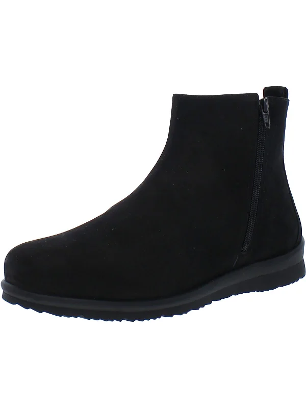 women's booties with velvetCaddy Womens Leather Waterproof Ankle Boots
