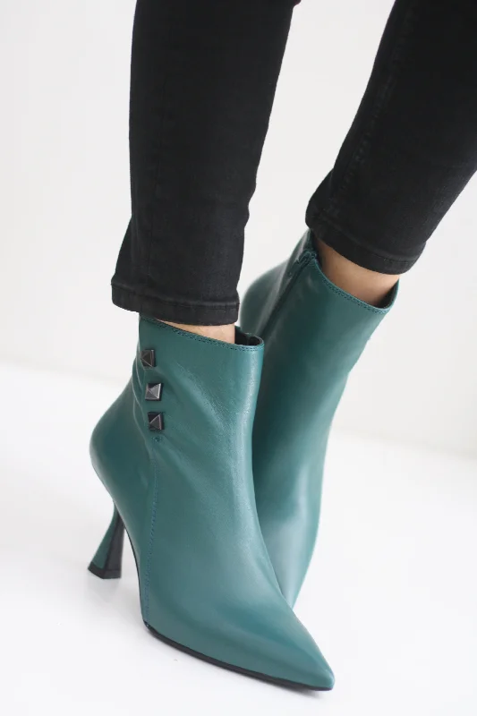 women's ankle boots with bucklesMARIAN 14806 GREEN LEATHER BOOT