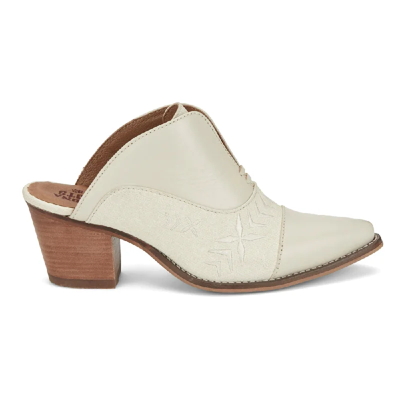 women's ankle boots with zippersDamita Embroidered Snip Toe Mule Booties