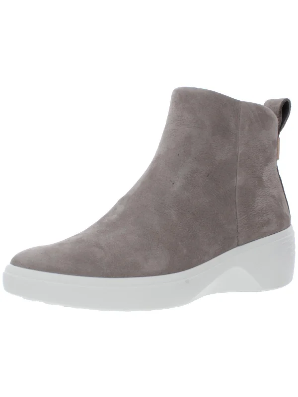 women's booties with snake printSoft 7 Zip  Womens Leather Ankle Wedge Boots